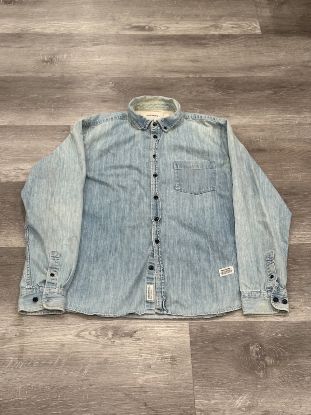 Norse Projects Asle Denim Shirt Chambray Indigo Mens XL Button Down Cotton
